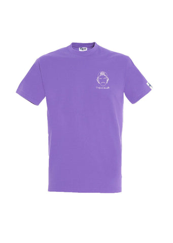 T-SHIRT BRODERIE L'ENFANT TERRIBLE VIOLET PASTEL made in France Edgard Paris